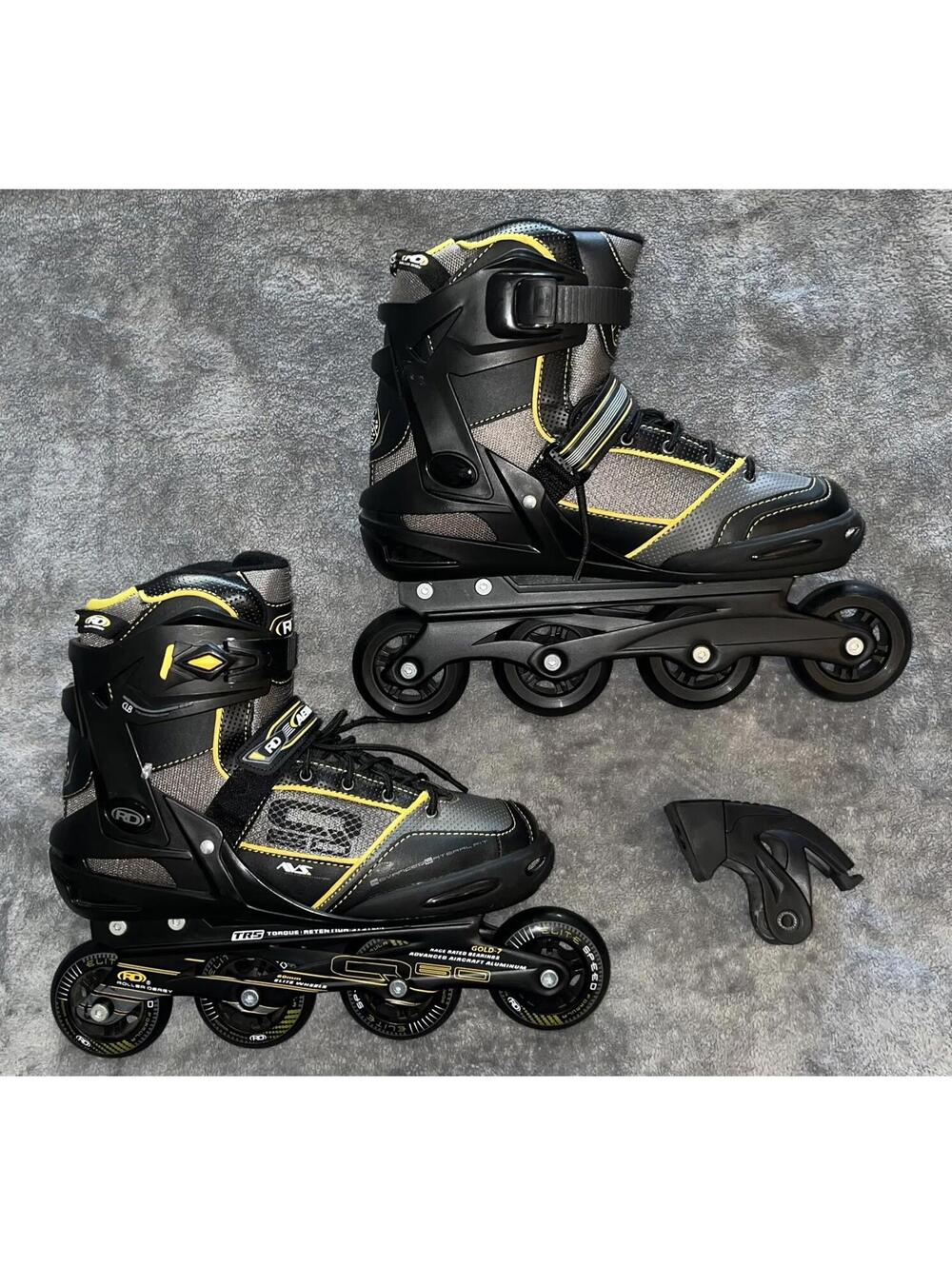 Roller Derby Q60 Q-60 Mens 10 Aerio Inline Skates Black/Yellow